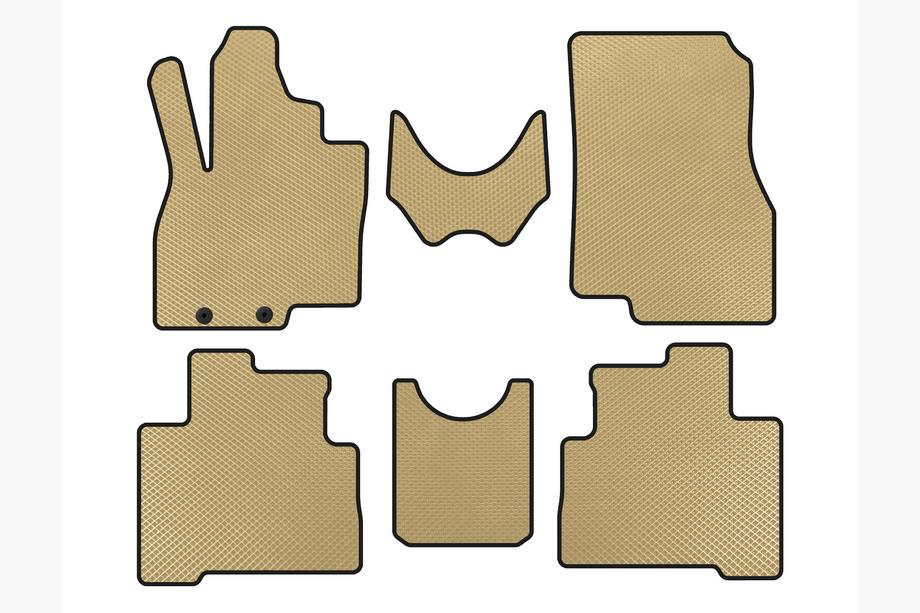 Mitsubishi Grandis 2003-2011 рр. Килимки EVA (2 ряди, Бежевий) Image