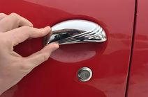 Toyota Aygo 2007-2014 рр. Накладки на ручки (4 шт, нерж) фото 1