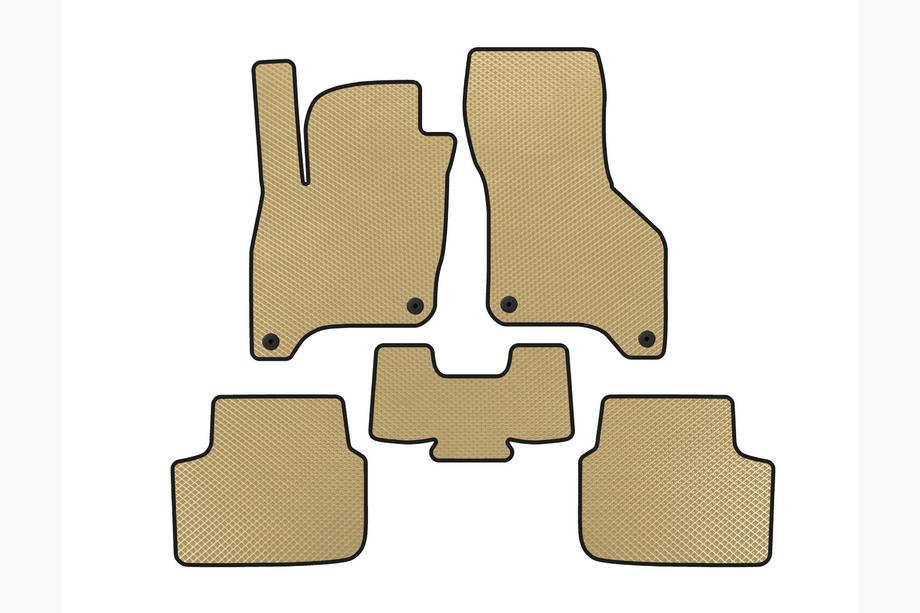 Volkswagen E-Bora 2019- рр. Килимки EVA (SD, Електро, Бежевий) Image