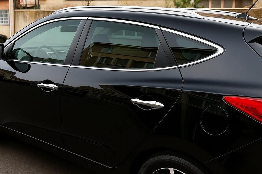 Hyundai IX-35 2010-2015 рр. Комплект хром окантовки кругом вікон (10 шт, нерж.) Image