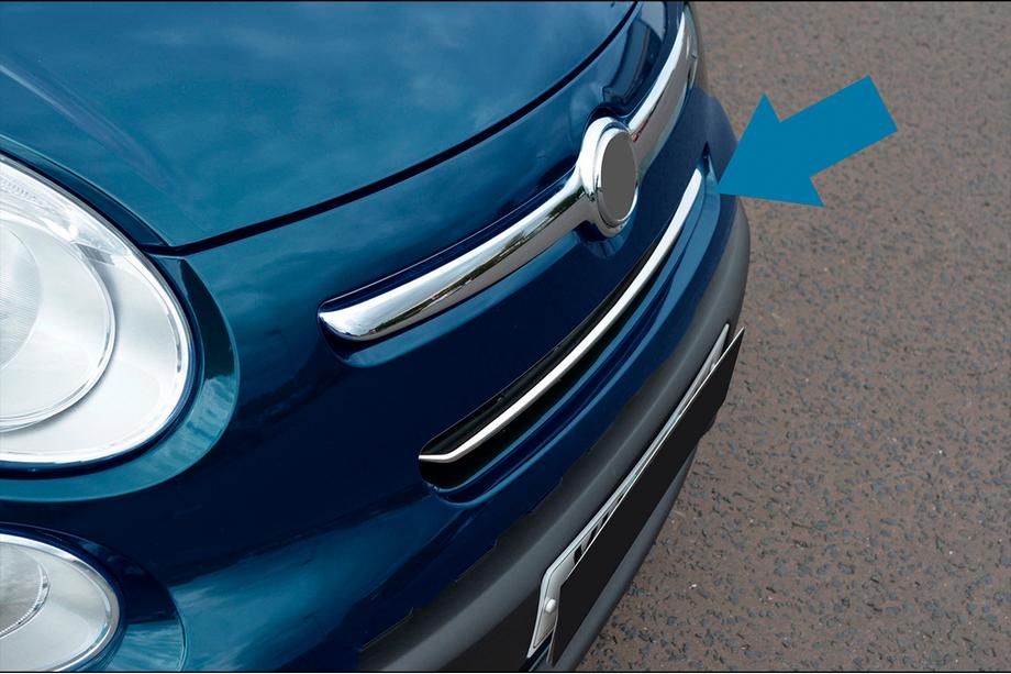 Fiat 500/500L 2013-2022 рр. Накладки на решітку (rockstar, нерж.) Image