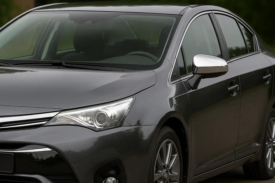 Toyota Avensis 2009-2018 рр. Накладки на дзеркала (2 шт, нерж) Image