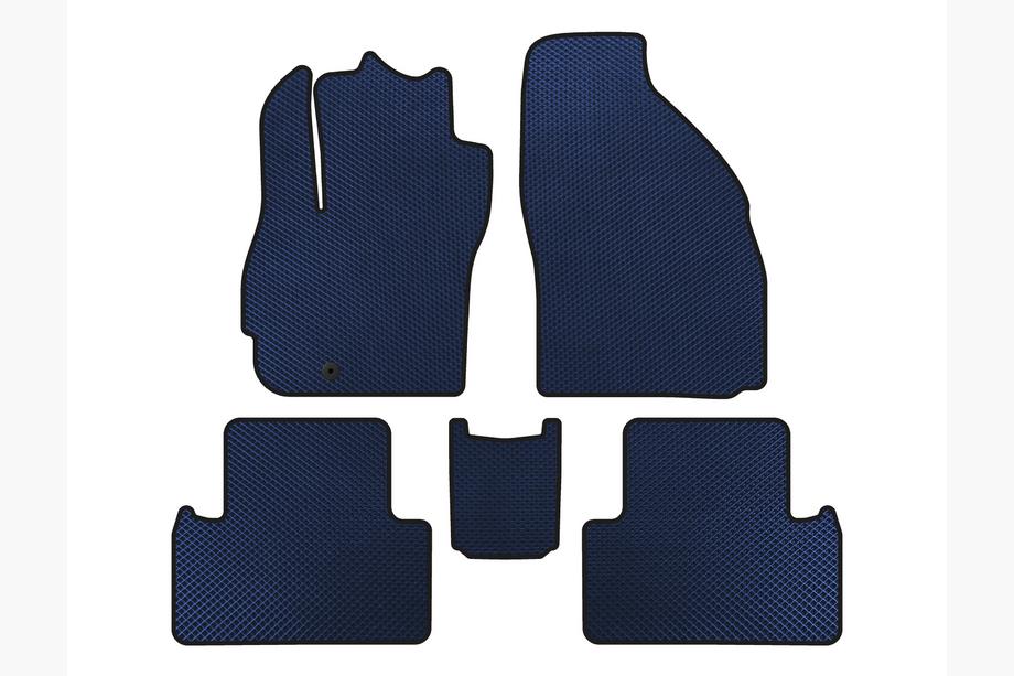 Mazda 5 2005-2009 рр. Килимки EVA (2 ряди, 7-ми місний, Синій) Image