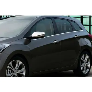 Накладки на дзеркала з вирізом під поворот (2 шт) Hyundai I-30 2012-2017 рр. фото 1