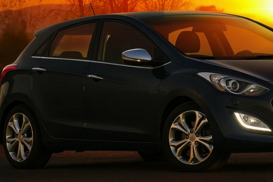 Hyundai I-30 2012-2017 рр. Молдинг бокового скла (HB, нерж) Image