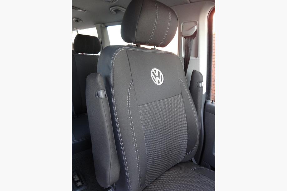 Volkswagen T5 Transporter 2003-2010 рр. Авточохли (кожзам↗тканина, Premium) Передні (1↗1) Фото 9