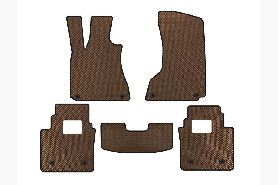 Maserati Quattroporte 2013-2023 рр. Килимки EVA (SD, Коричневий) Image