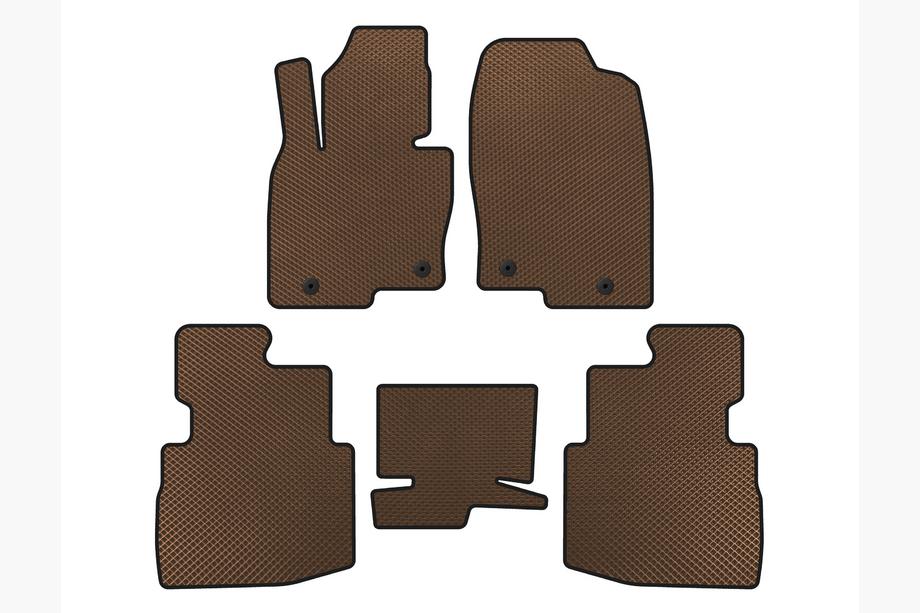 Mazda CX-9 2017- рр. Килимки EVA (2 ряди, 7-ми місний, Коричневий) Image