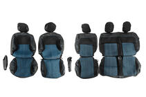 Peugeot Partner Tepee 2008-2018 рр. Авточохли (тканина і шкірозамінник, Premium) фото 1