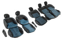 Peugeot Partner Tepee 2008-2018 рр. Авточохли (тканина і шкірозамінник, Premium) фото 3