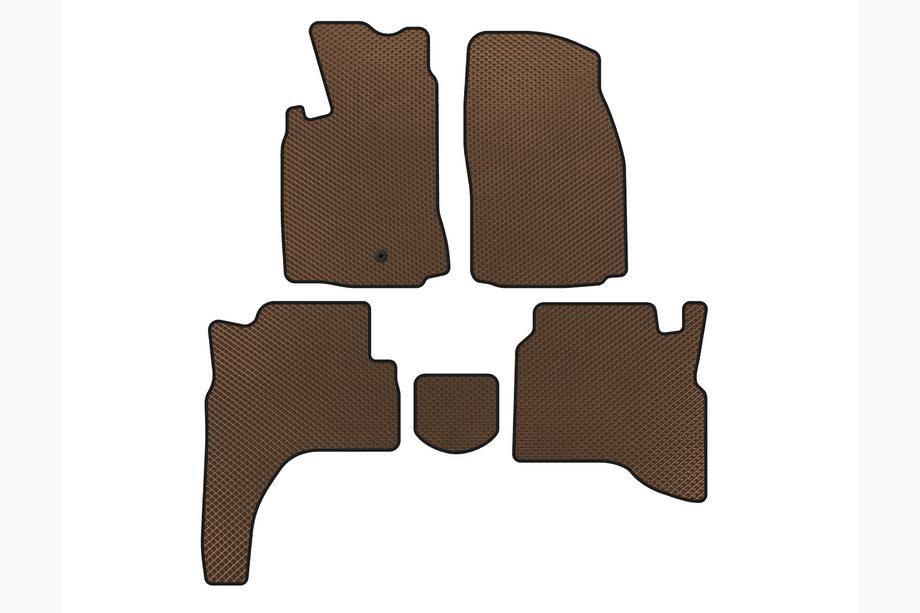 Mitsubishi Pajero Sport 1996-2007 рр. Килимки EVA (Коричневий) Image