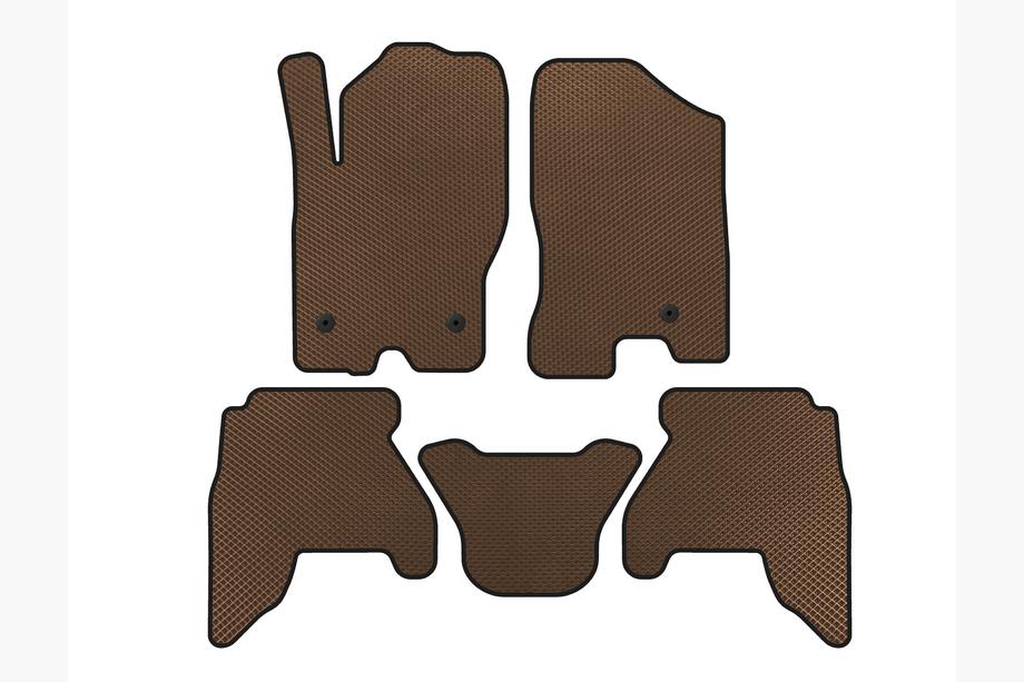 Nissan Pathfinder R51 2005-2014 рр. Килимки EVA (2 ряди, Коричневий, 2010-2014) Фото 1