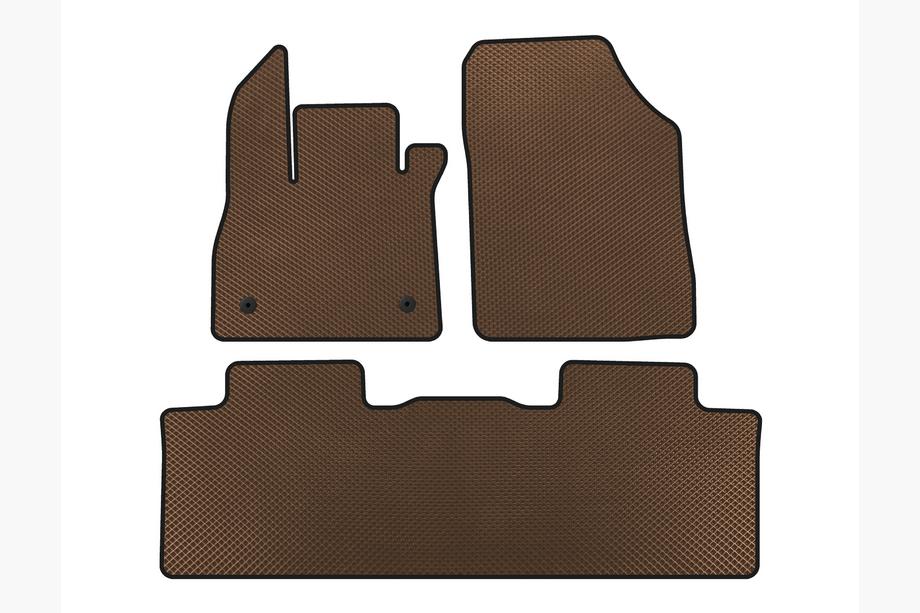 Renault Espace 2014- рр. Килимки EVA (5-ти місний, Коричневий) Image