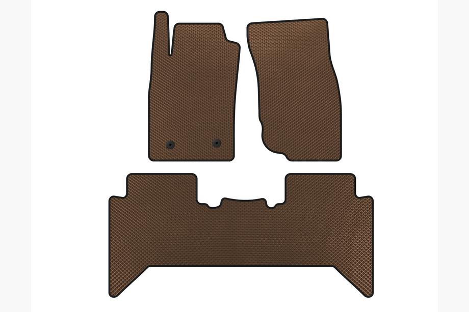 Toyota Hilux 2006-2015 рр. Килимки EVA V2 (Коричневий) Фото 1