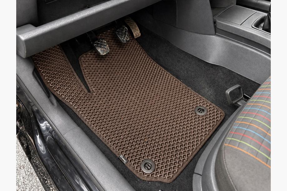 Volkswagen Polo 2001-2009 рр. Килимки EVA (HB, 3/5-ти дверний, Коричневий) Фото 1