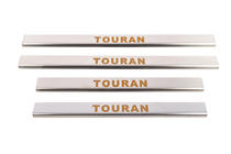 Volkswagen Touran 2003-2010 рр. Накладки на пороги Carmos (4 шт, нерж) фото 2