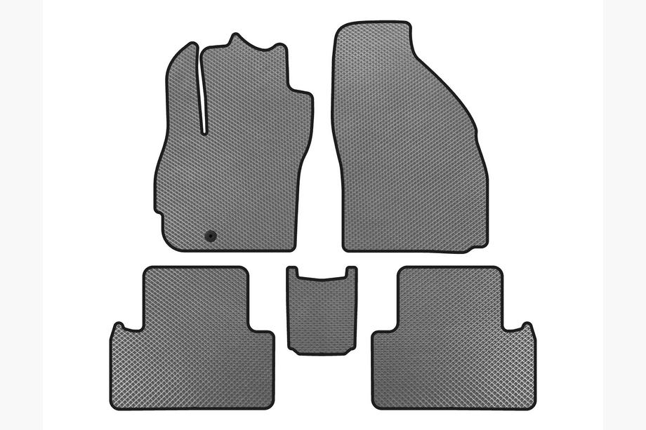 Mazda 5 2005-2009 рр. Килимки EVA (2 ряди, 7-ми місний, Сірий) Image
