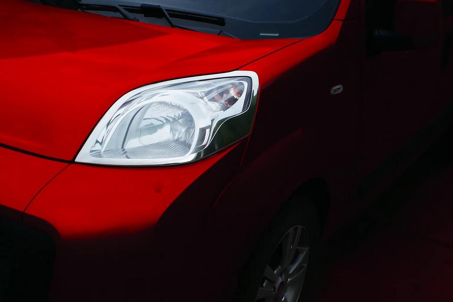 Peugeot Bipper 2008-2017 рр. Накладки на фари (2 шт., нерж) Image