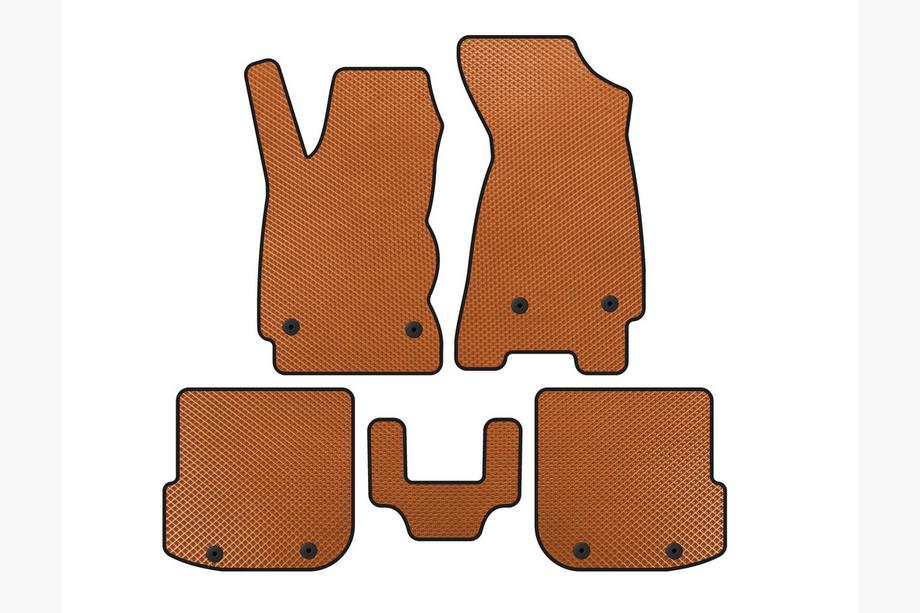 Audi A4 B5 1994-2001 рр. Килимки EVA (SD, Помаранчевий) Image