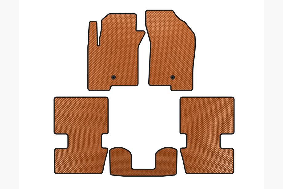 Dodge Caliber 2006-2011 рр. Килимки EVA (HB, Помаранчевий) Image