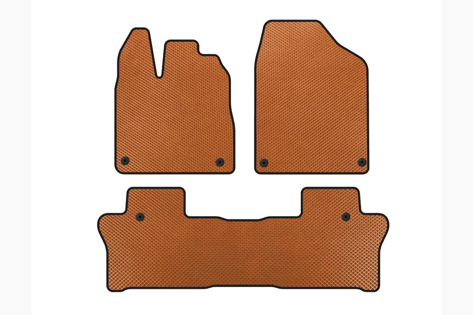 Honda Pilot 2015-2022 рр. Килимки EVA (2 ряди, Помаранчевий) Фото 1
