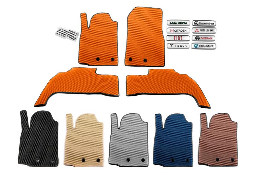 Mazda 3 2013-2019 рр. Килимки EVA (SD, BN, Помаранчевий) Image