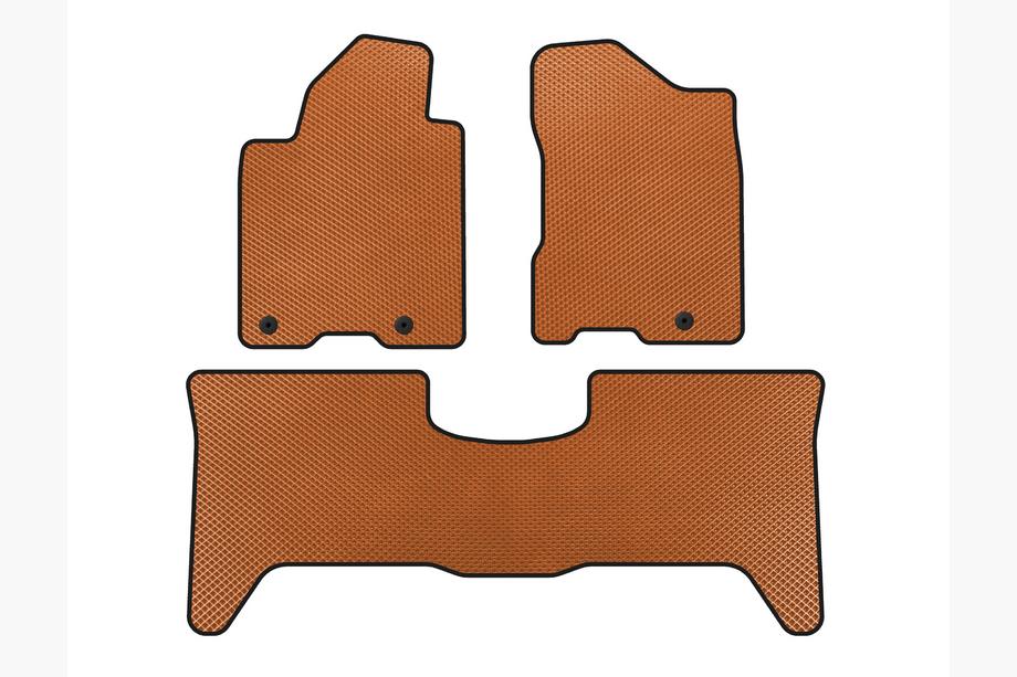 Nissan Armada 2003-2015 рр. Килимки EVA (2 ряди, 2003-2008, Помаранчевий) Image