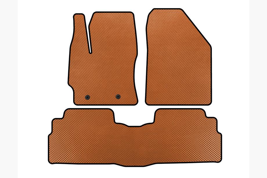 Toyota Verso 2009-2018 рр. Килимки EVA (2 ряди, 7-ми місний, Помаранчевий) Image