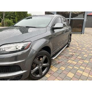Бокові пороги Fullmond (2 шт., алюміній) Audi Q7 2005-2015 рр. фото 2