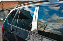 BMW X5 E70 2007-2013 рр. Молдинги стійок дверних (нерж.) фото 2