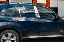 BMW X5 E70 2007-2013 рр. Молдинги стійок дверних (нерж.) фото 1