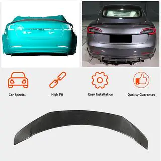 Спойлер V1 (2017-2023, Карбон) Tesla Model 3 2017- рр. фото 2