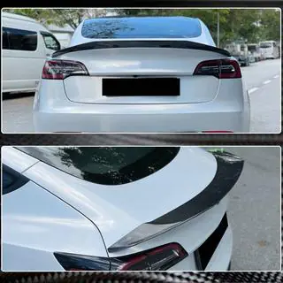 Спойлер V1 (2017-2023, Карбон) Tesla Model 3 2017- рр. фото 4