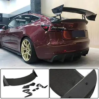 Спойлер V6 (2017-2023, Карбон) Tesla Model 3 2017- рр. фото 1