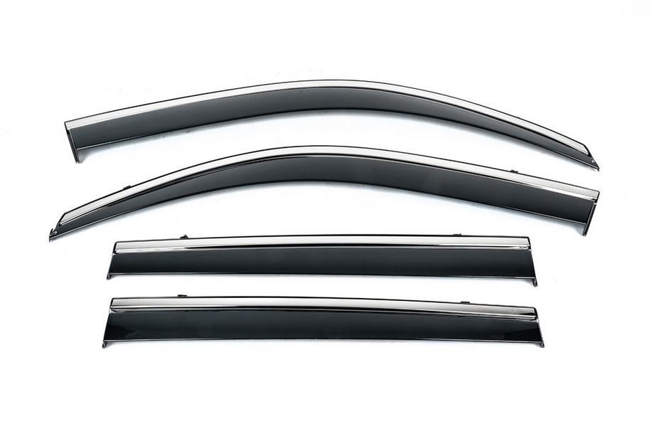 Lexus GS 2005-2011 рр. Вітровики з хромованим молдингом Niken Luxury (4 шт) Фото 1