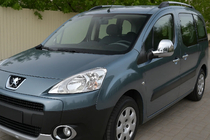 Peugeot Partner Tepee 2008-2018 рр. Накладки на дзеркала 2008-2012 (2 шт., нерж.) фото 1
