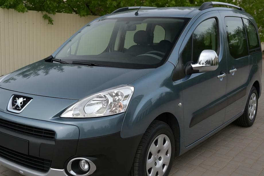 Peugeot Partner Tepee 2008-2018 рр. Накладки на дзеркала 2008-2012 (2 шт., нерж.) Image