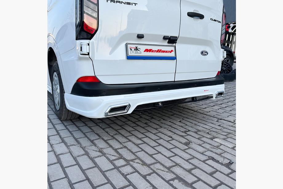 Ford Custom 2023- рр. Накладка на задній бампер (під фарбування) Image