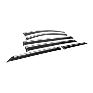 Вітровики з хромованим молдингом Niken Luxury (6 шт) Toyota Sienna 2010-2020 рр. фото 3