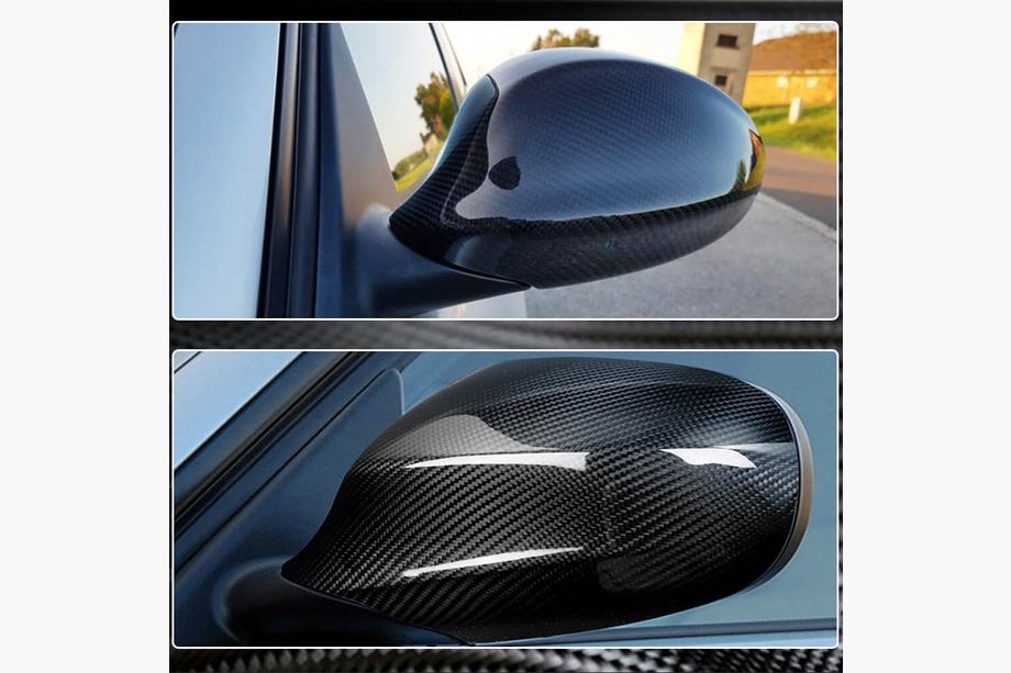 BMW 3 серія E90/E91 2005-2011 рр. Накладки на дзеркала Карбон V3 (2005-2008) Фото 4