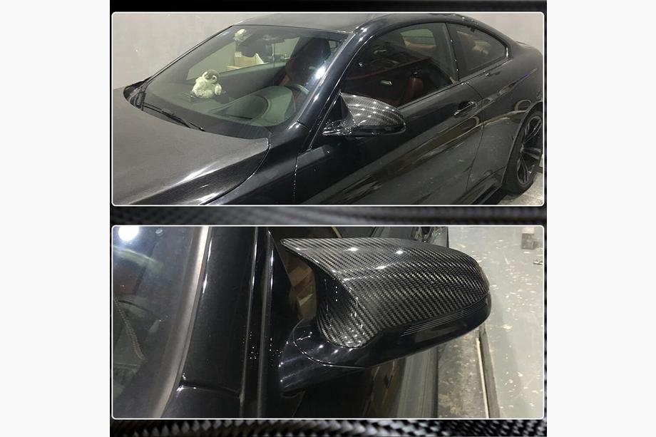 BMW 3 серія F30/F31 2012-2019 рр. Накладки на дзеркала Cухий карбонV2 (для M3) Фото 3