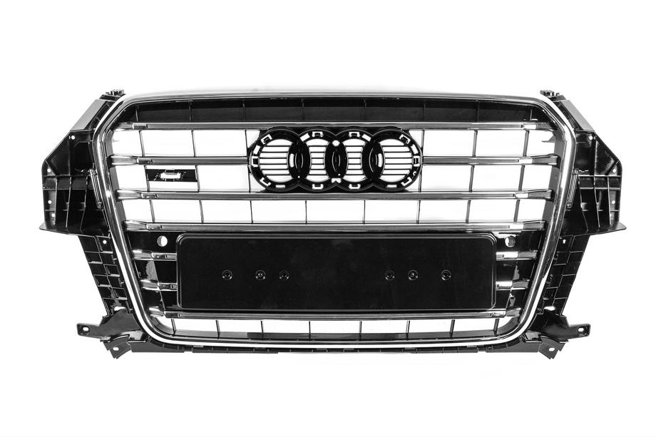 Audi Q3 2011-2019 рр. Передня решітка SQ3 (2011-2015, чорна з хромом) Фото 1
