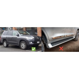 Передні бризковики (2 шт, під пороги без підсвітки) Toyota Land Cruiser 200 2007-2021 рр. фото 2