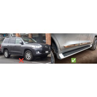 Передні бризковики (2 шт, під пороги з підсвіткою) Toyota Land Cruiser 200 2007-2021 рр. фото 2