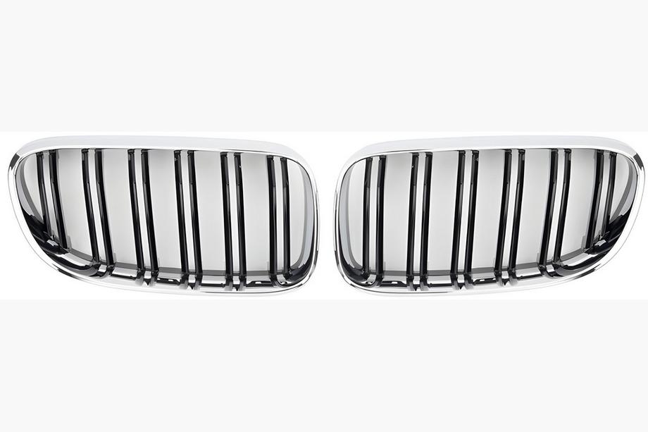 BMW 3 серія E92/E93 2006-2013 рр. Ніздрі M-Look (для 2010-2013, чорний глянець з хром окантовкою) Фото 2