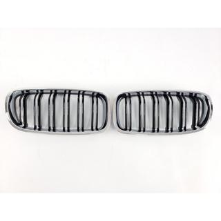 Ніздрі M-Look (чорний глянець з хром окантовкою) BMW 3 серія F30/F31 2012-2019 рр. фото 2