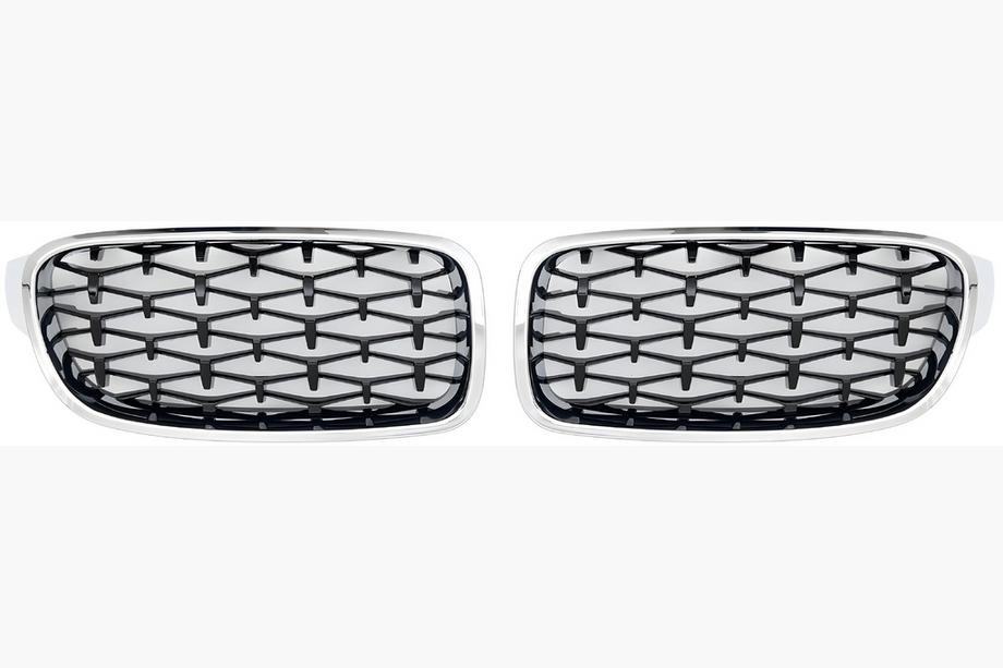 BMW 3 серія F30/F31 2012-2019 рр. Ніздрі Diamond Black (хром окантовка) Фото 2