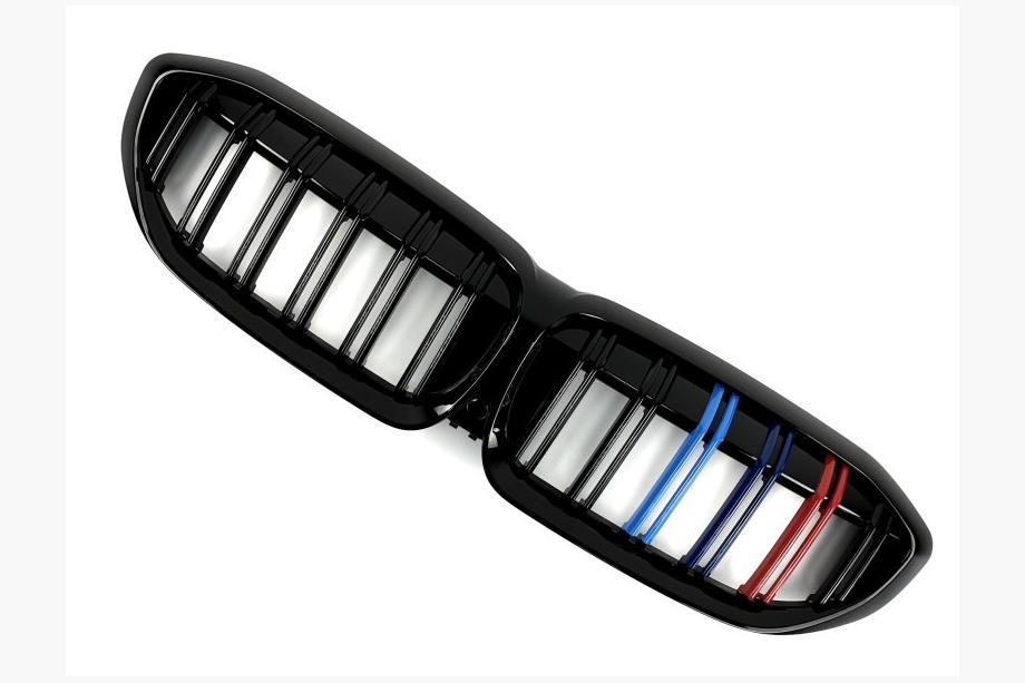 BMW 3 серія G20/G21 2018- рр. Ніздрі M-Look V2 (2018-2022, M-Color з чорною окантовкою) Фото 3