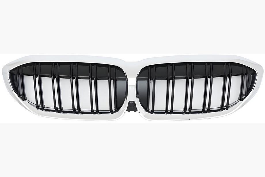 BMW 3 серія G20/G21 2018- рр. Ніздрі M-Look V2 (2018-2022, чорний глянець з хром окантовкою) Фото 2