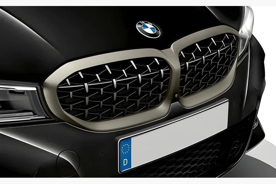 BMW 3 серія G20/G21 2018- рр. Ніздрі Diamond Silver (2018-2022, матовий хром окантовка) Image